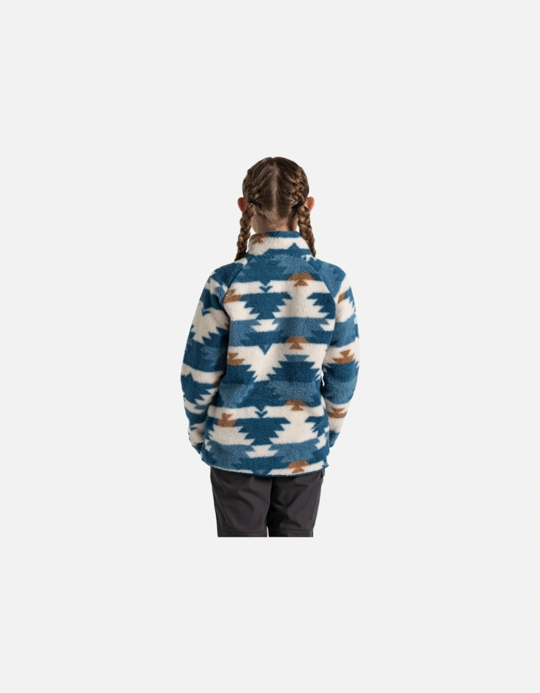 Childrens/Kids Pico Geometric Half Zip Fleece Top