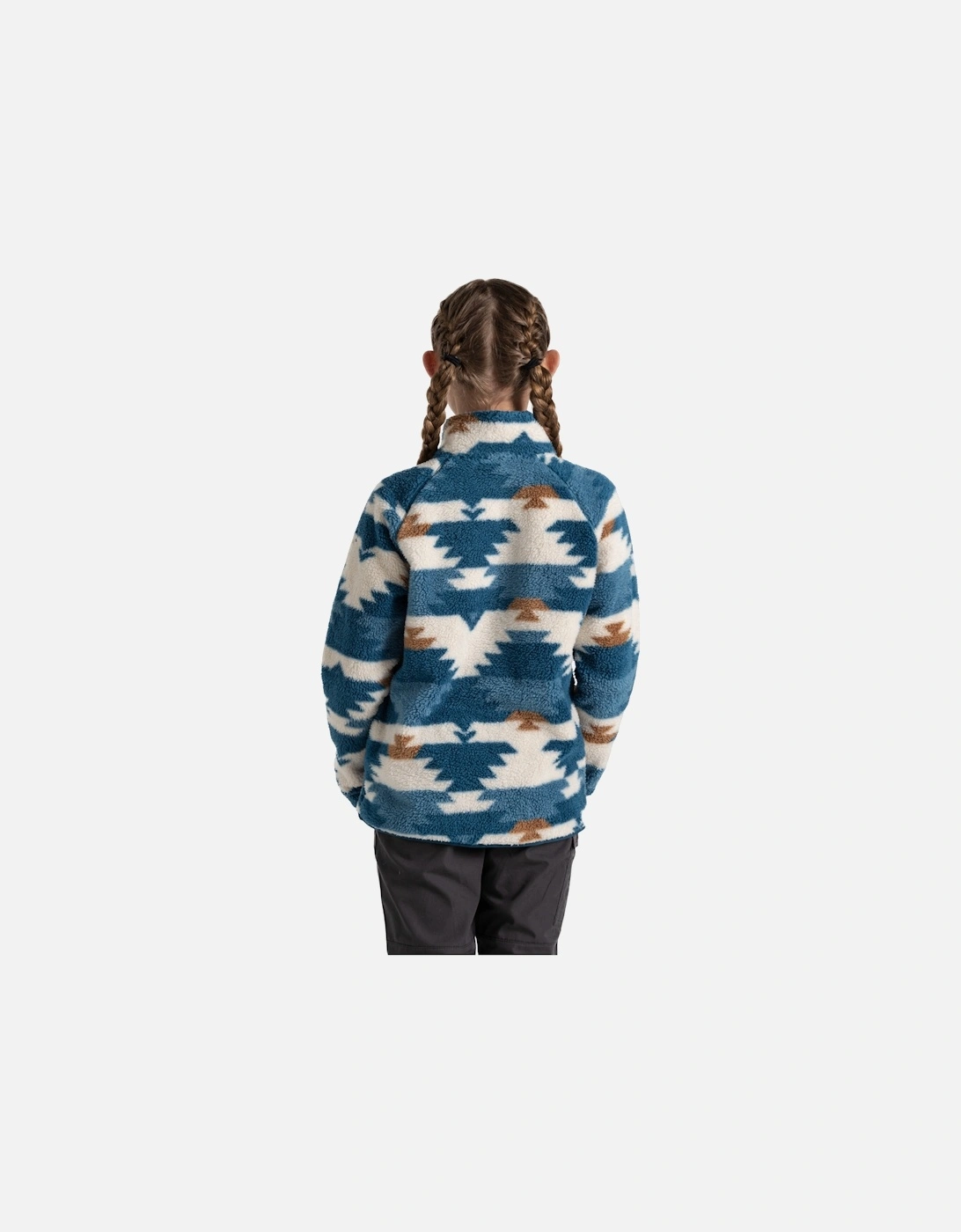 Childrens/Kids Pico Geometric Half Zip Fleece Top