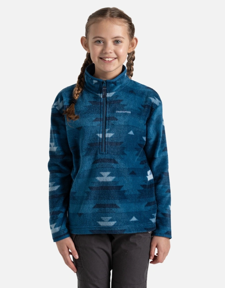 Childrens/Kids Half Zip Fleece Top