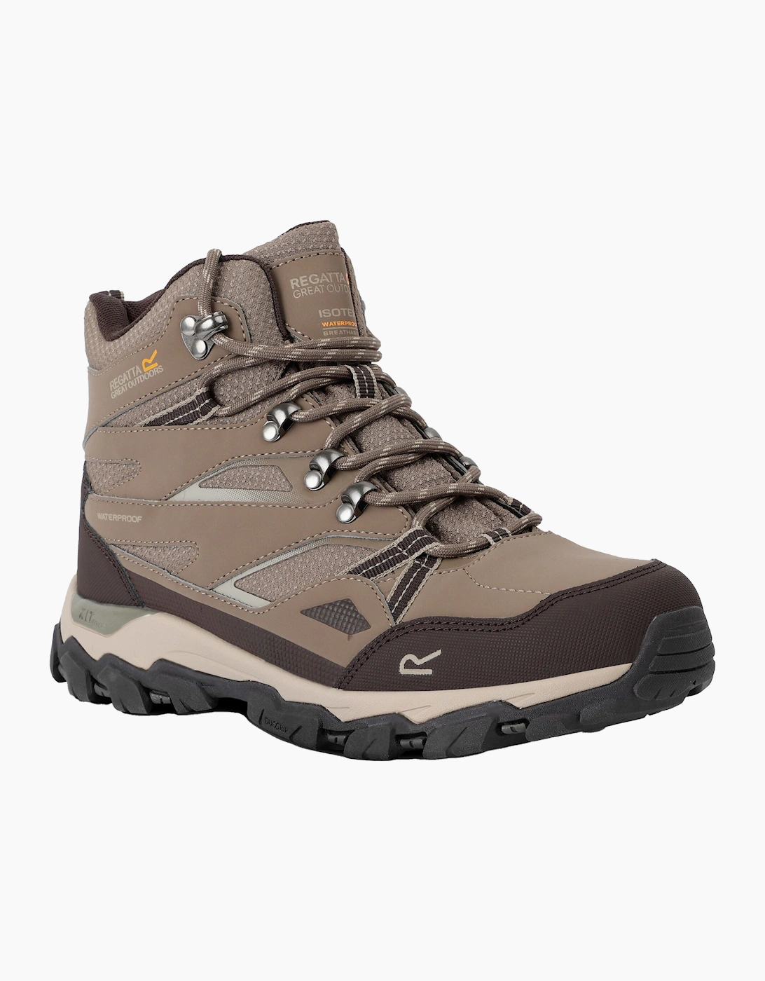 Regatta Women's White Holcombe Iii Walking Boots - Walnut/ Pepper - 8 Uk - Walnut/ Pepper - 78% Polyurethane/22% Polyester - Image 3