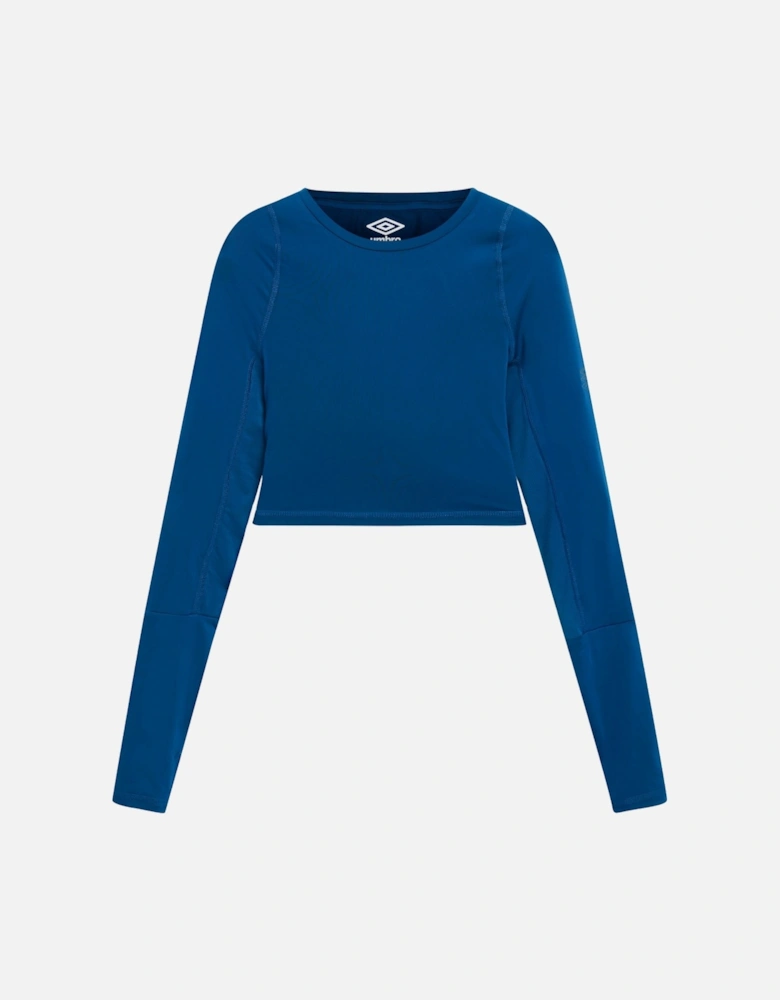 Womens/Ladies Pro Long-Sleeved Training Crop Top