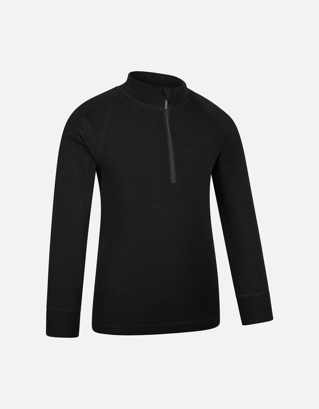 Childrens/Kids Merino Blend Half Zip Base Layer Top