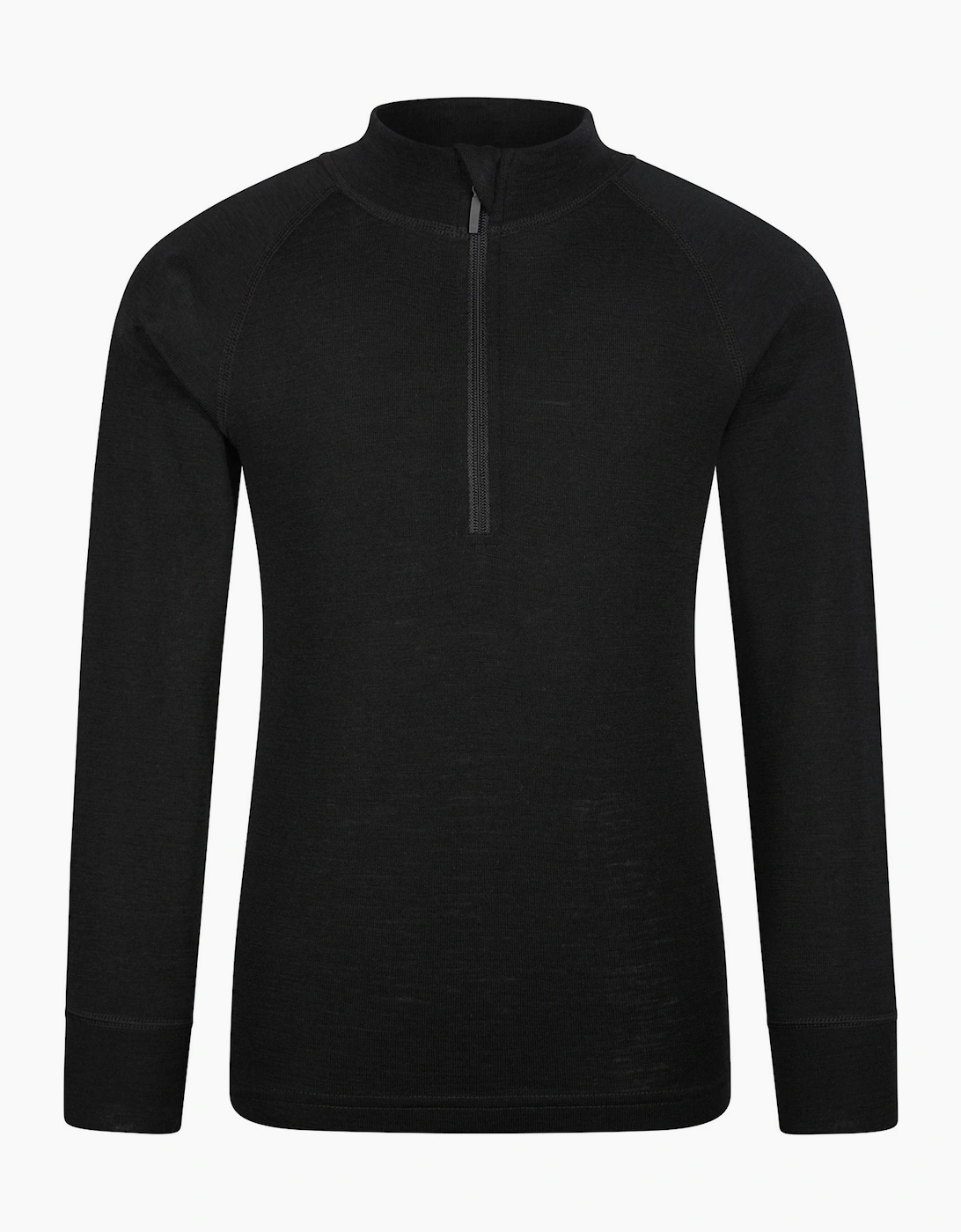 Mountain Warehouse Mountain Warehouse Childrens/Kids Merino Blend Half Zip Base Layer Top - Black