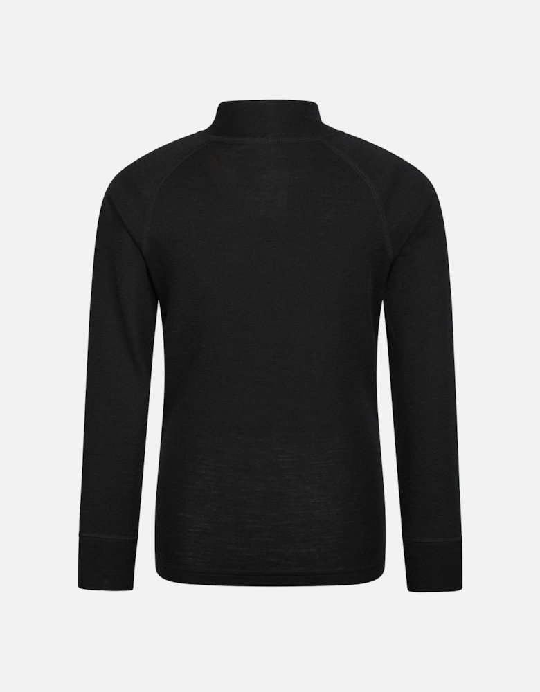 Childrens/Kids Merino Blend Half Zip Base Layer Top