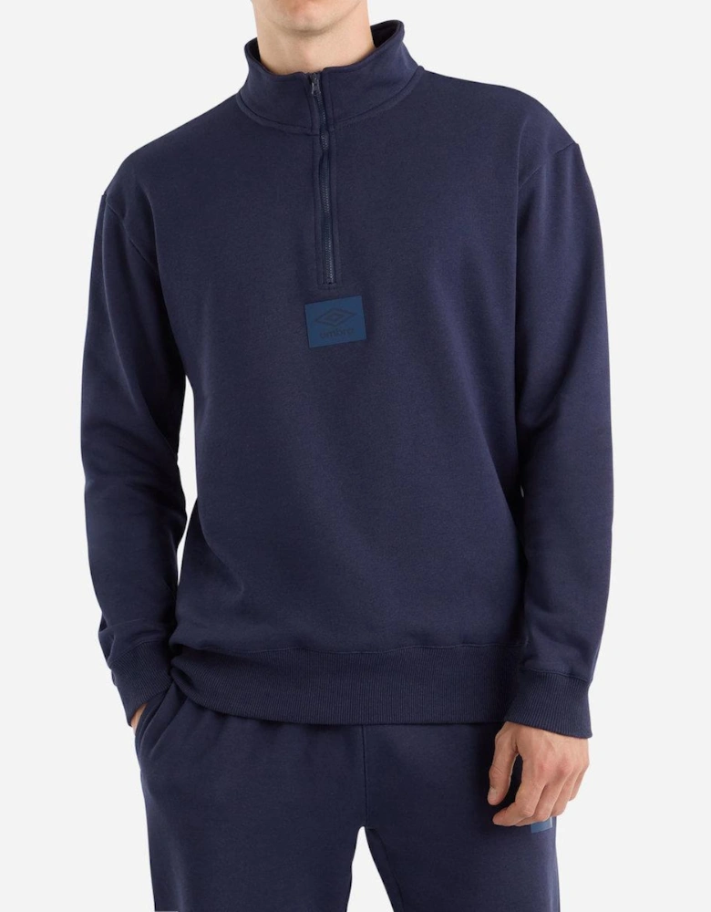 Mens Logo Quarter Zip Fleece Top