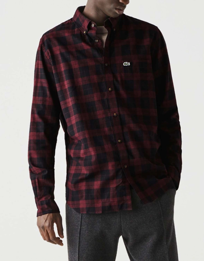 Mens Regular Fit Cotton Twill Checkered Shirt