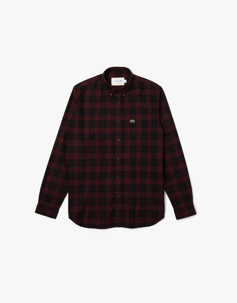 Mens Regular Fit Cotton Twill Checkered Shirt