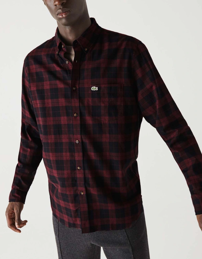 Mens Regular Fit Cotton Twill Checkered Shirt