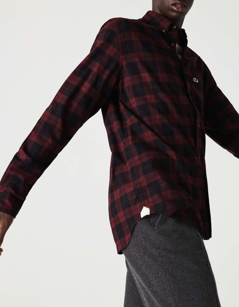 Mens Regular Fit Cotton Twill Checkered Shirt