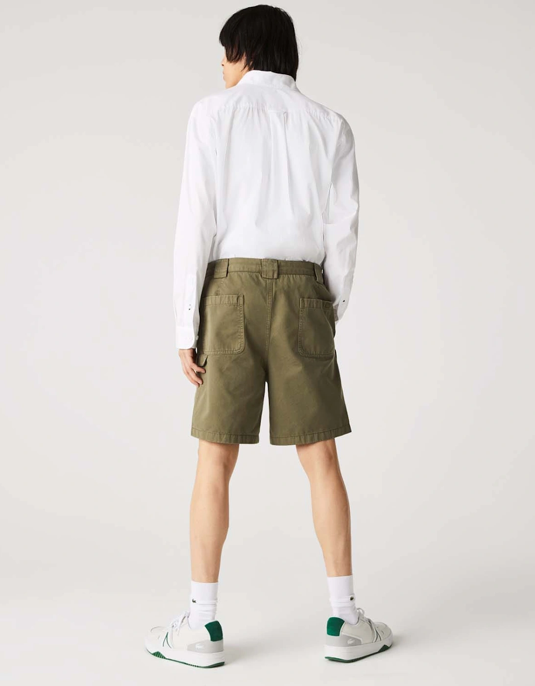 Mens Relaxed Fit Soft Cotton Cargo Bermuda Shorts