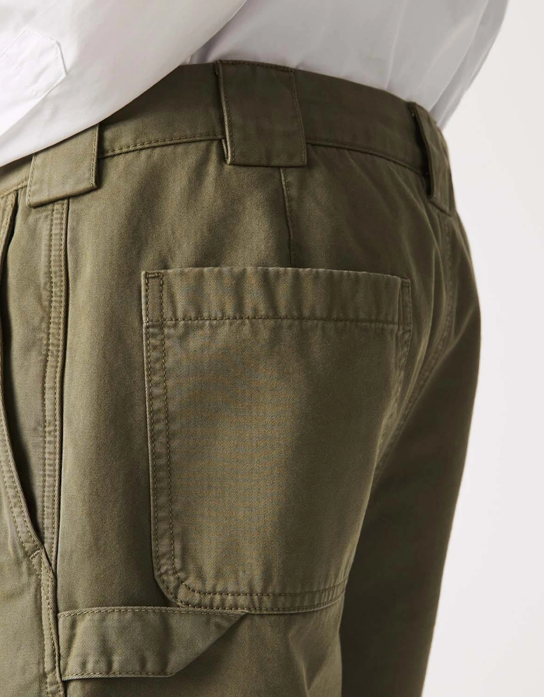 Mens Relaxed Fit Soft Cotton Cargo Bermuda Shorts