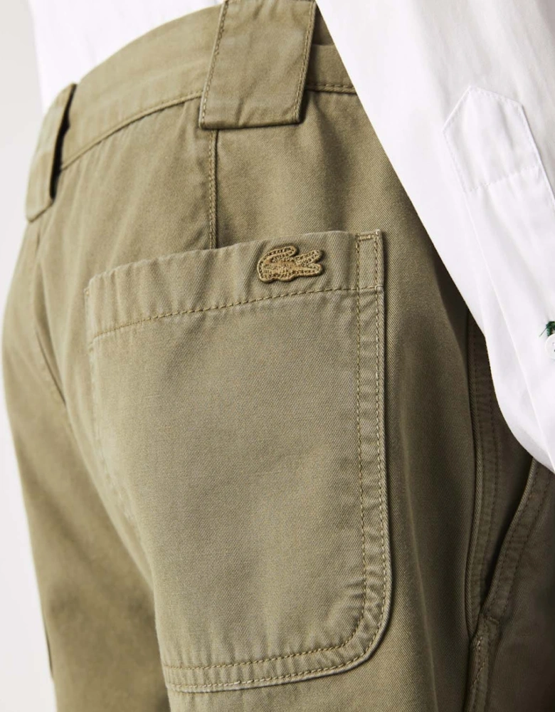 Mens Relaxed Fit Soft Cotton Cargo Bermuda Shorts