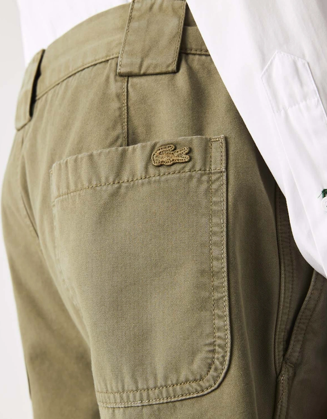 Mens Relaxed Fit Soft Cotton Cargo Bermuda Shorts