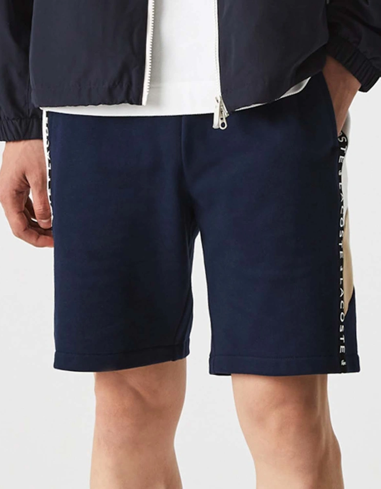 Lettered Bands Fleece Bermuda Shorts