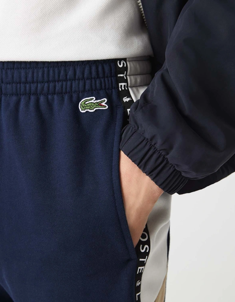 Lettered Bands Fleece Bermuda Shorts