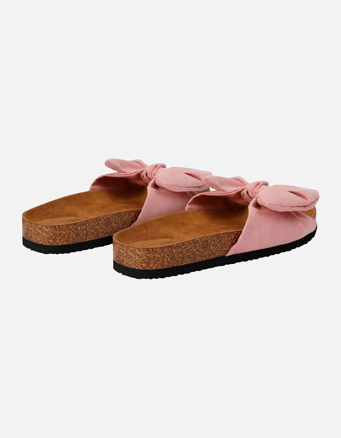 Womens/Ladies Ava Plain Bow Strap Sliders