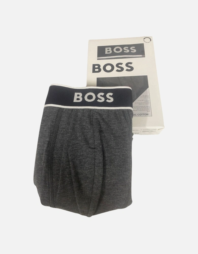 24 Side Logo Boxer Brief, Charcoal Grey