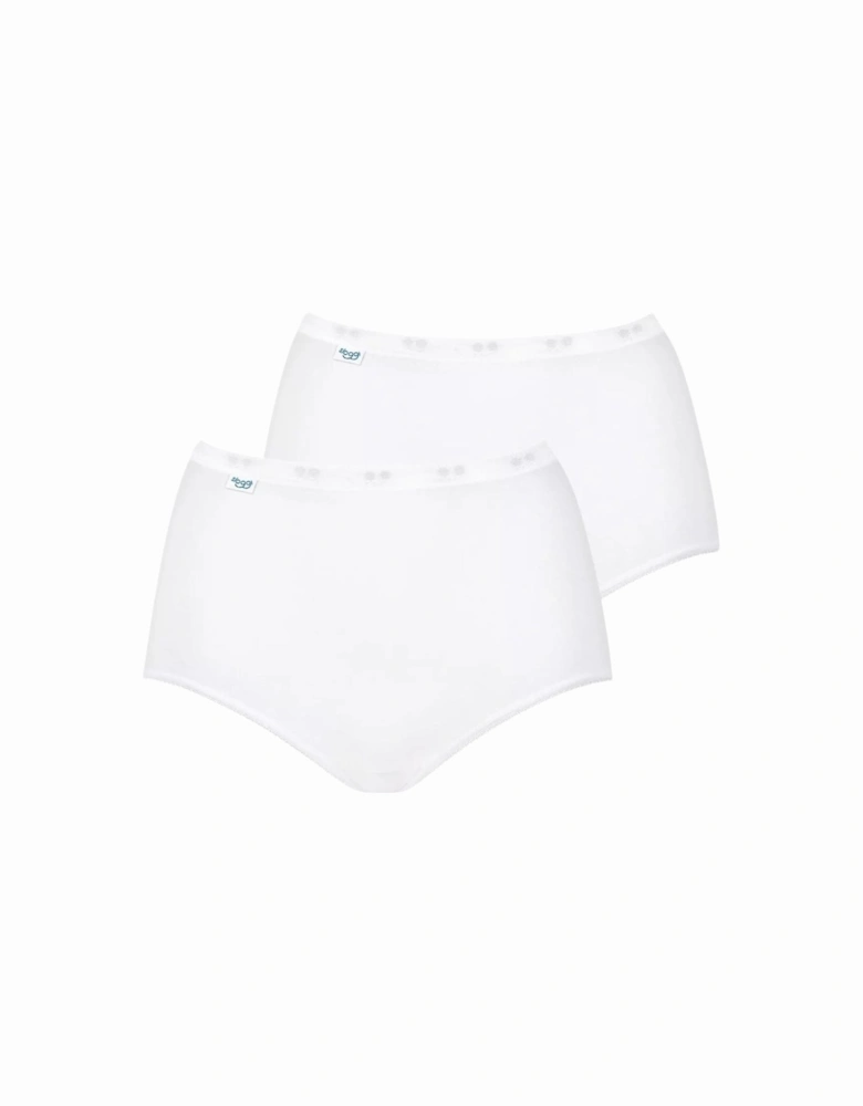 Basic+ 2-Pack Maxi Briefs, White