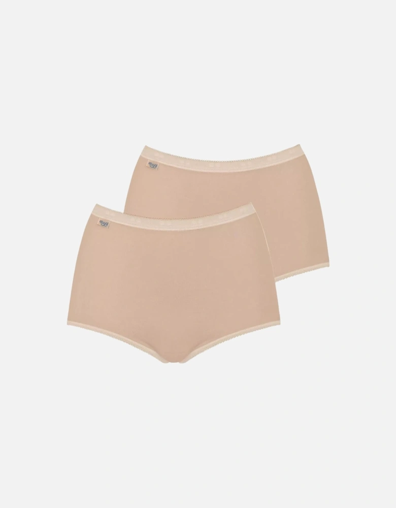 Basic+ 2-Pack Maxi Briefs, Skin