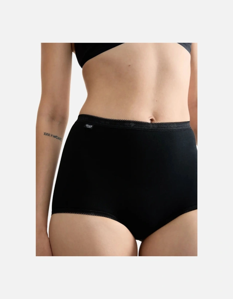 Basic+ 2-Pack Maxi Briefs, Black