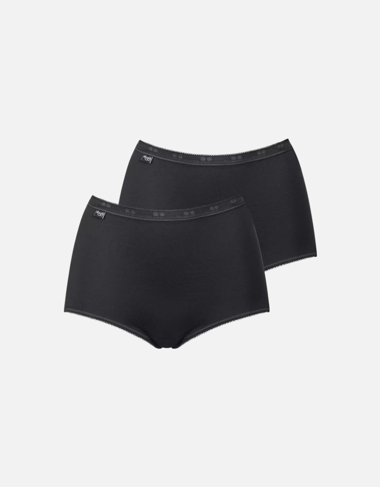 Basic+ 2-Pack Maxi Briefs, Black