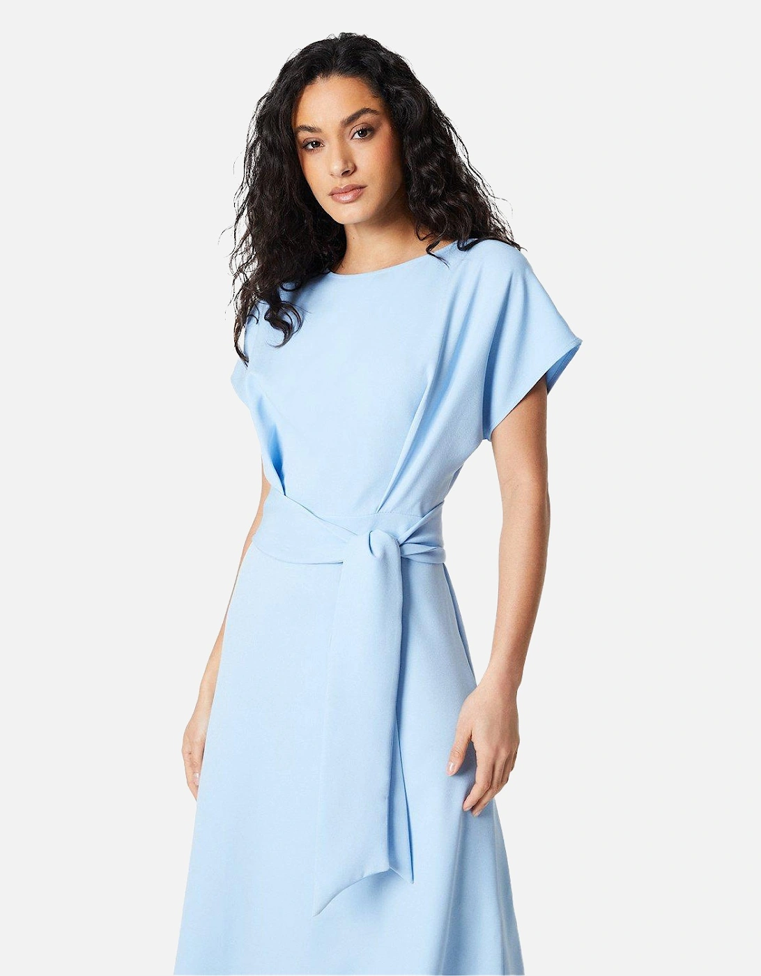 Womens/Ladies Waist Tie Midi Dress