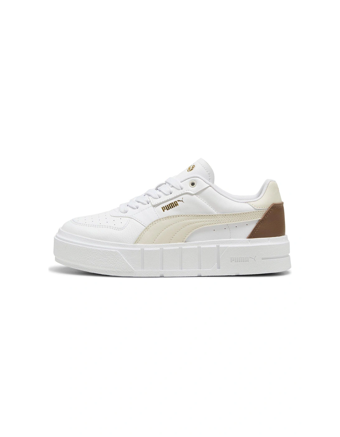 Women's Cali Court Leather Trainers - White, 8 of 7