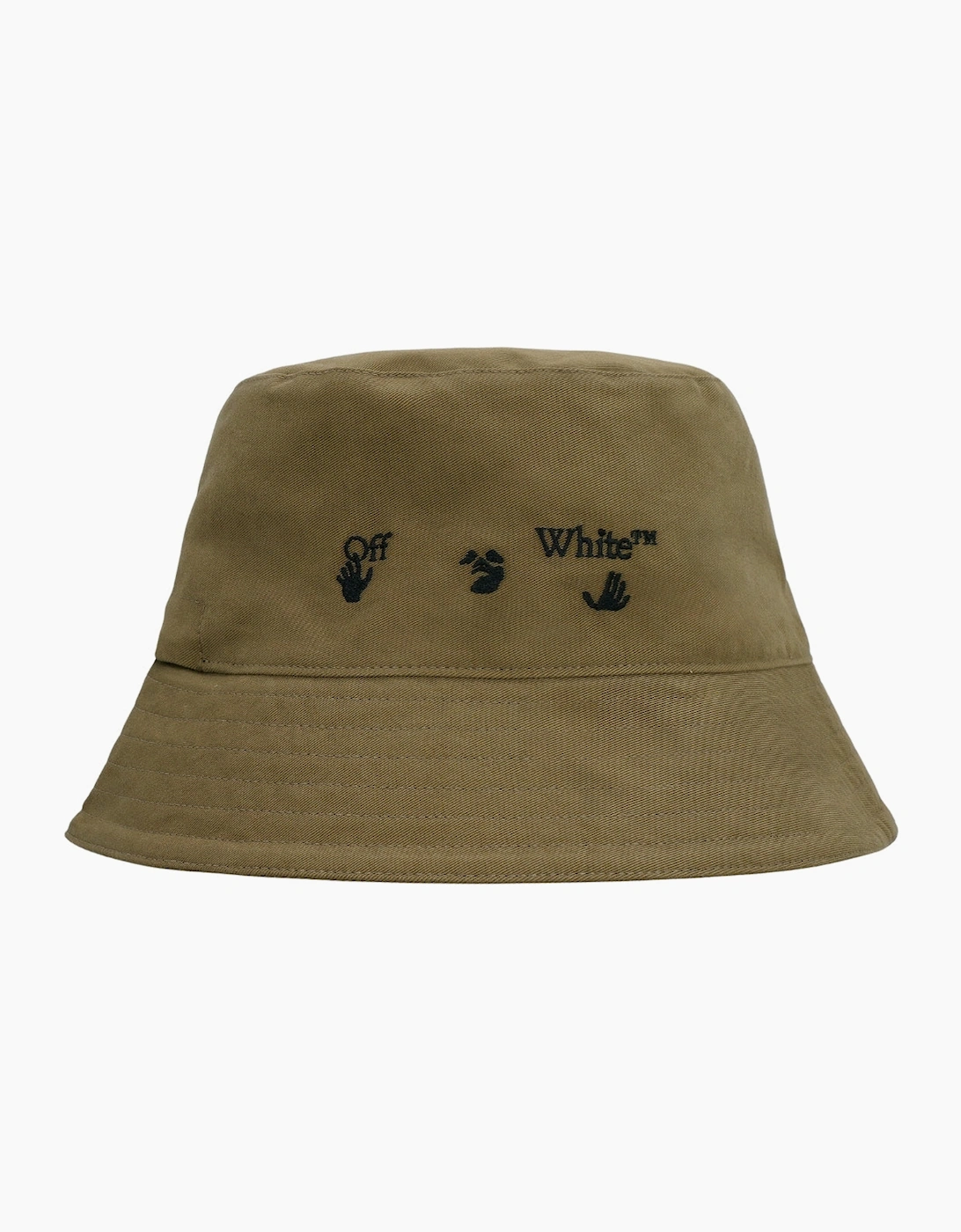 Men's Off-White OW Logo Green Bucket Hat - Tan