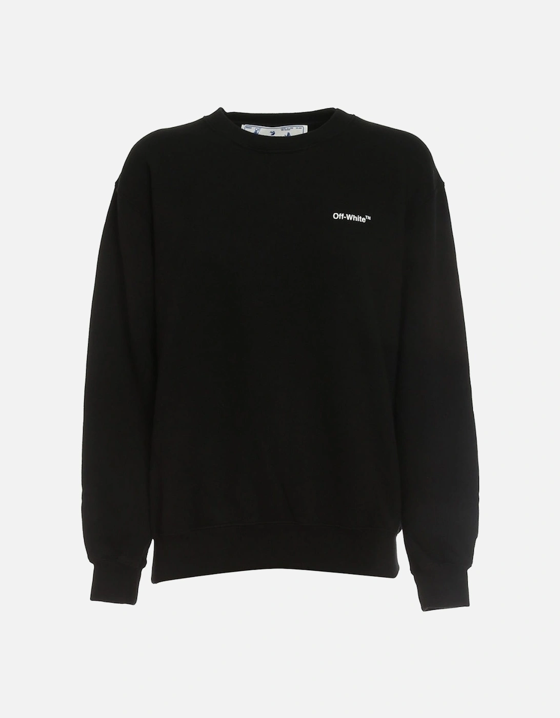 Diag Design on Back Regular Fit Black Sweatshirt, 3 of 2