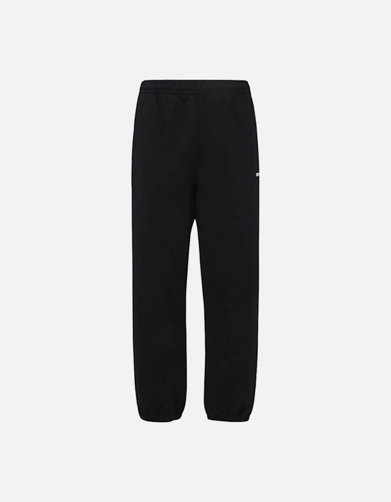 Diag Helvetica Design Slim Cuffed Black Sweatpants