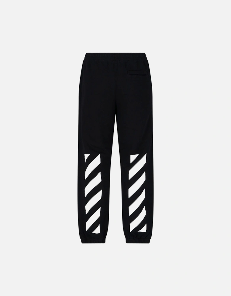 Diag Helvetica Design Slim Cuffed Black Sweatpants