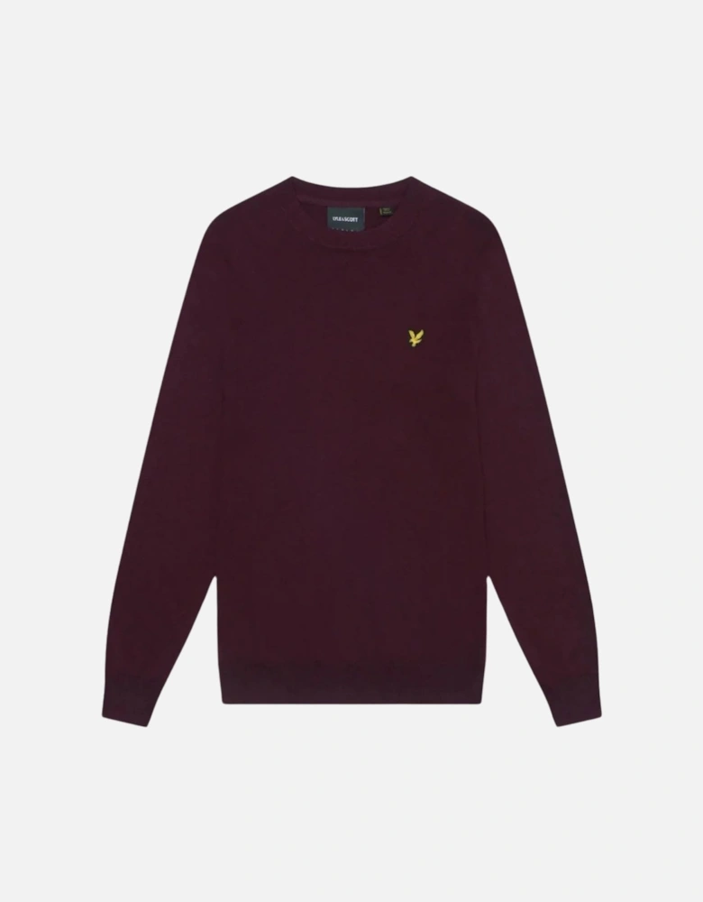 Lyle & Scott Crew Neck Rich Burgundy Pull Over Jumper