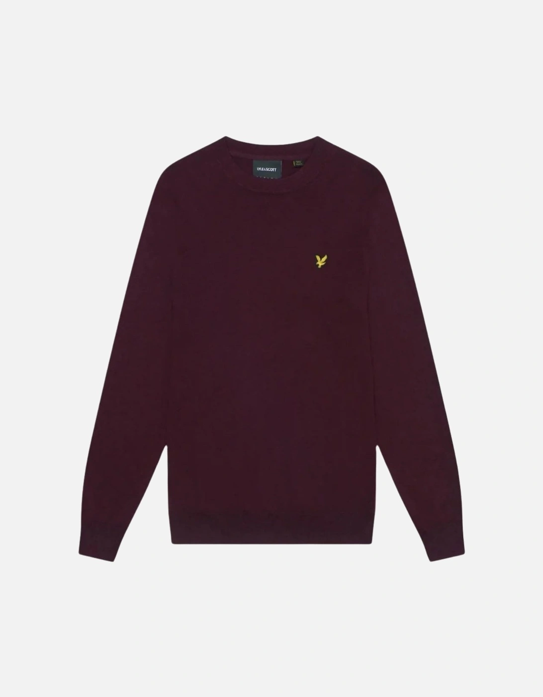 Lyle & Scott Crew Neck Rich Burgundy Pull Over Jumper, 2 of 1