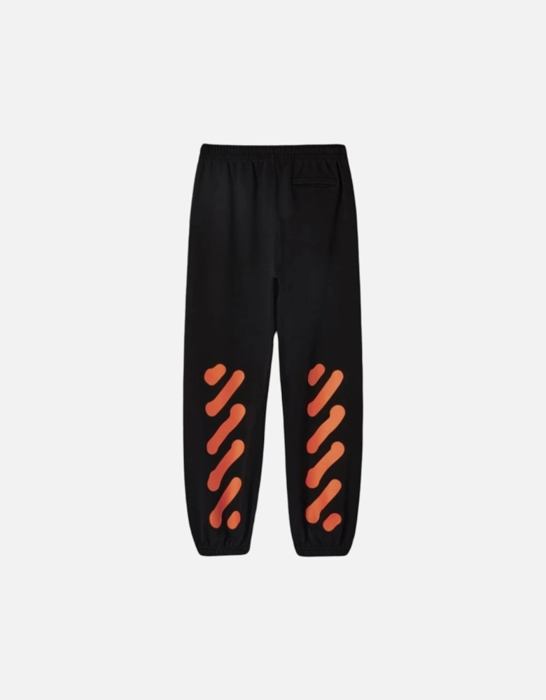 Graffiti Arrow Crew Design Slim Cuffed Black Sweatpants