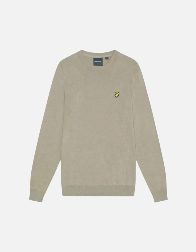 Lyle & Scott Crew Neck Sage Uniform Brown Pull Over Jumper