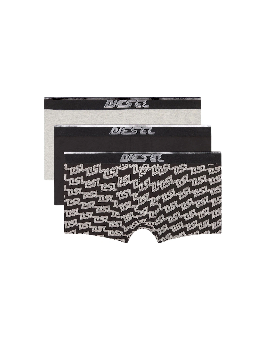 Mens Diesel Plain Boxer Shorts Three Pack - Black - Size: 32/30/31