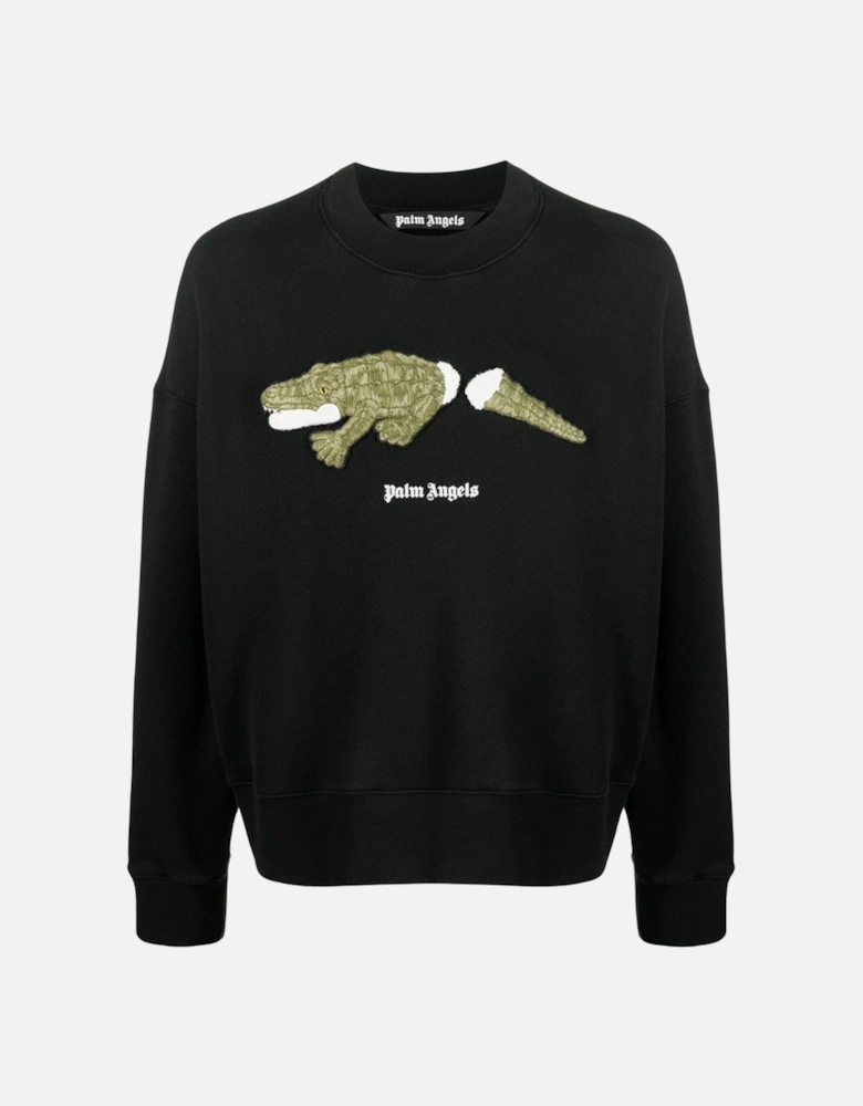 Croco Logo Black Jumper