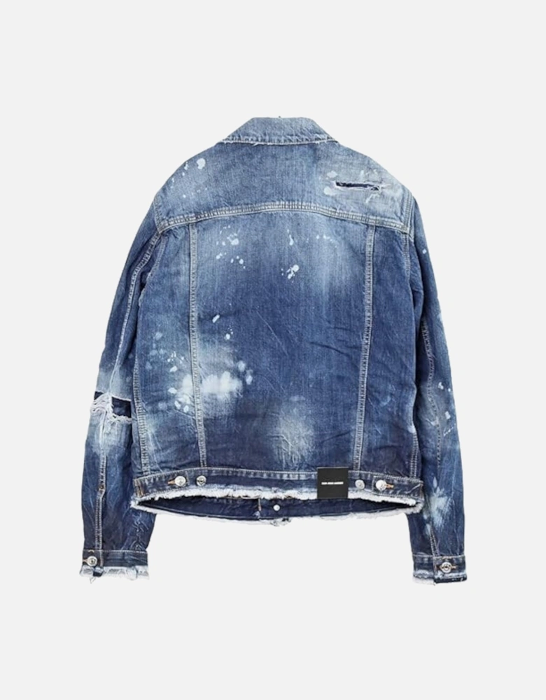 Dan Jean Navy Blue Denim Jacket