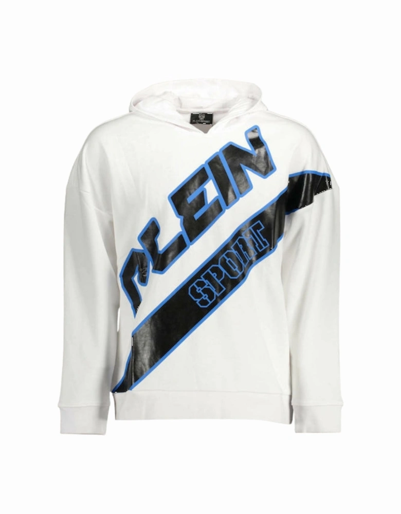 Plein Sport Large Logo White Hoodie