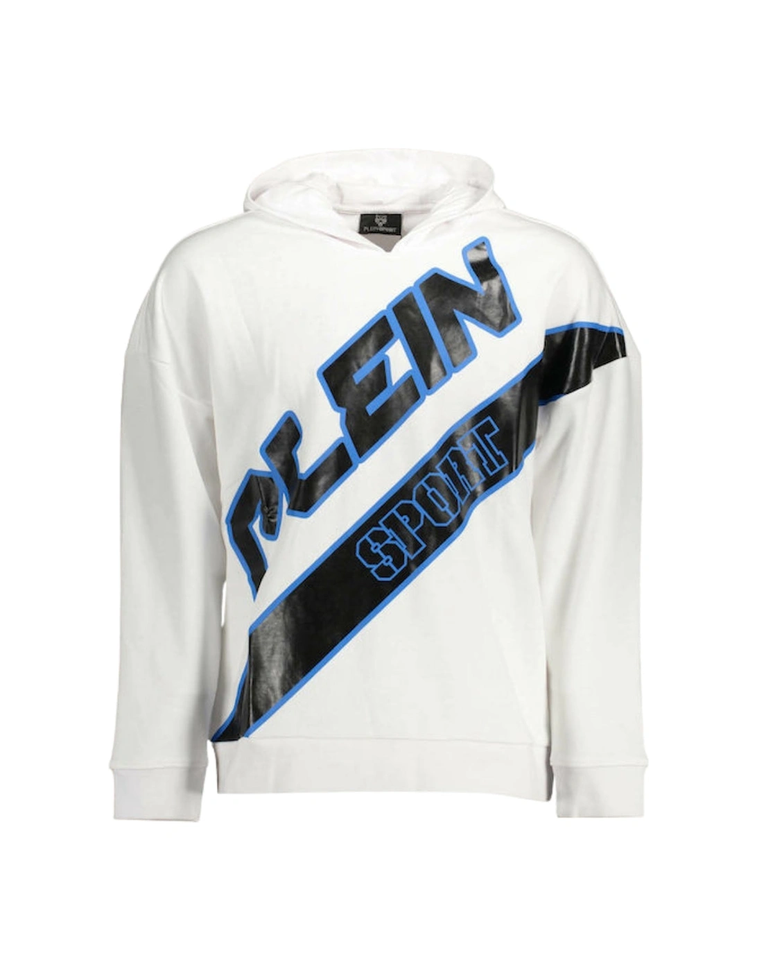 Men's Plein Sport Large Logo White Hoodie - Size: 40