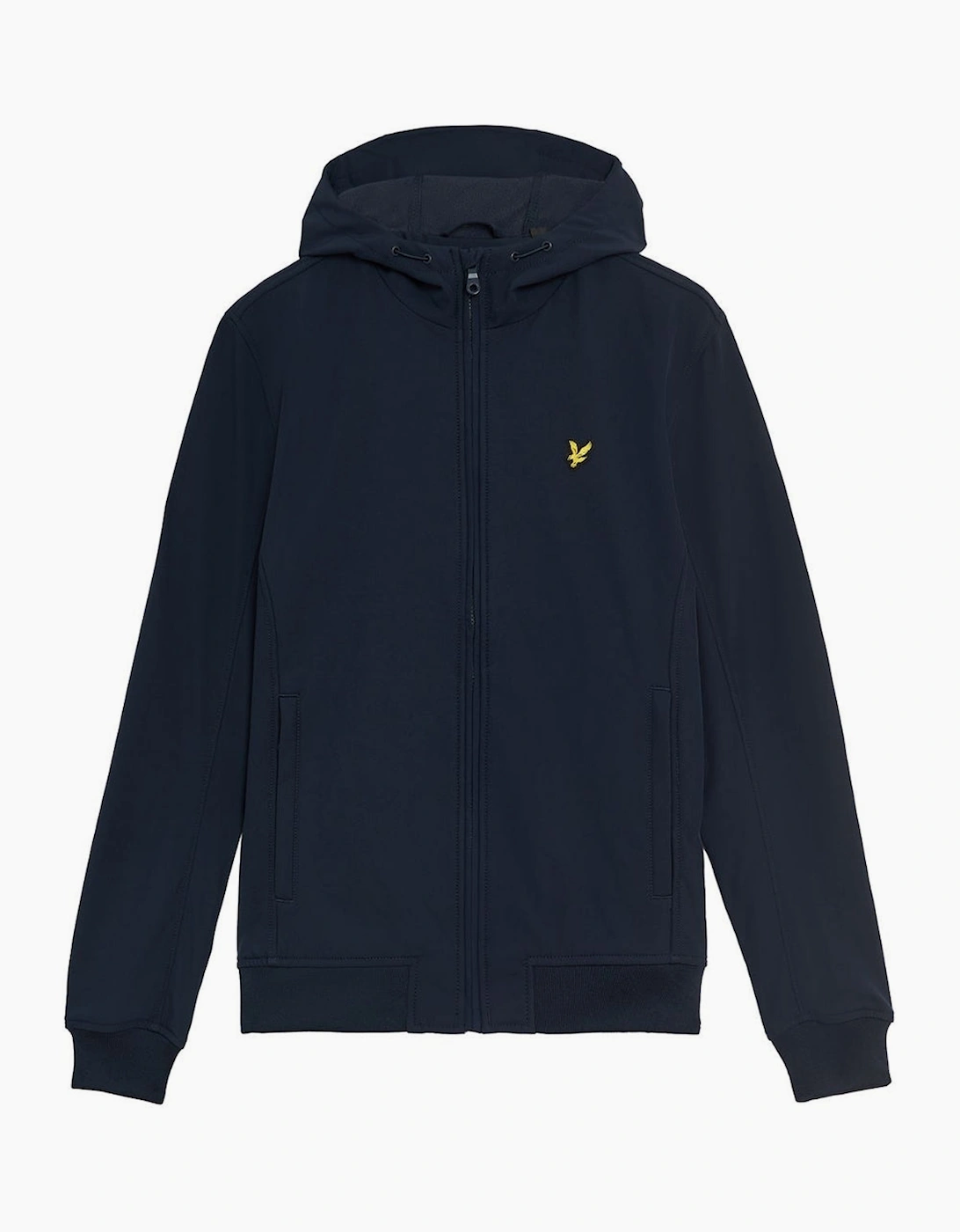 Lyle And Scott Men's Black Lyle & Scott Branded Dark Navy Blue Fleece Back Softshell Jacket - : Regular/36 S