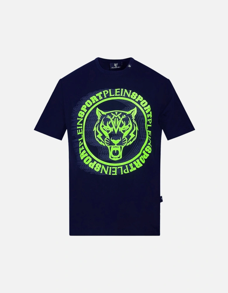 Plein Sport Scribble Layer Logo Navy Blue T-Shirt