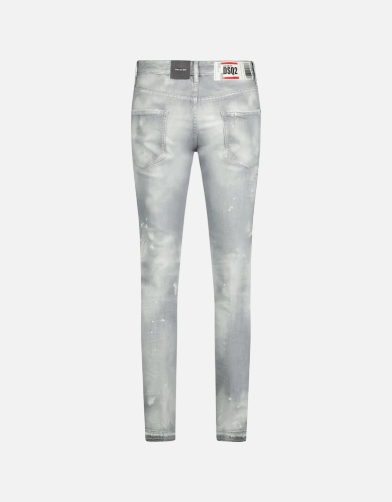 Grey Paint Splash Cool Guy Cropped Jeans