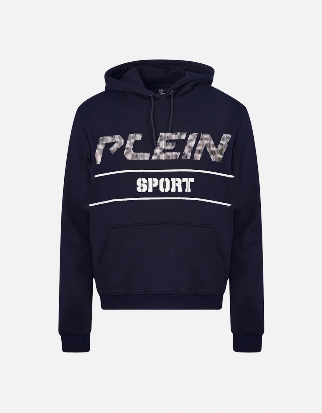 Plein Sport White Logo Navy Blue Hoodie, 2 of 1