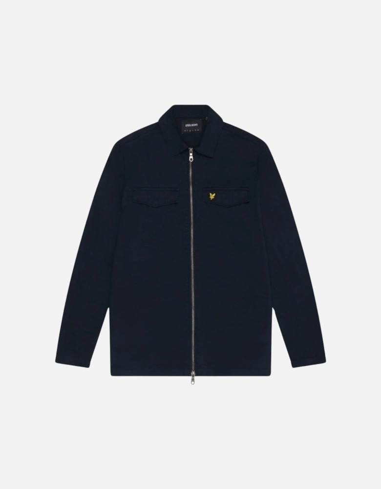 Lyle & Scott Branded Dark Navy Blue Overshirt Jacket