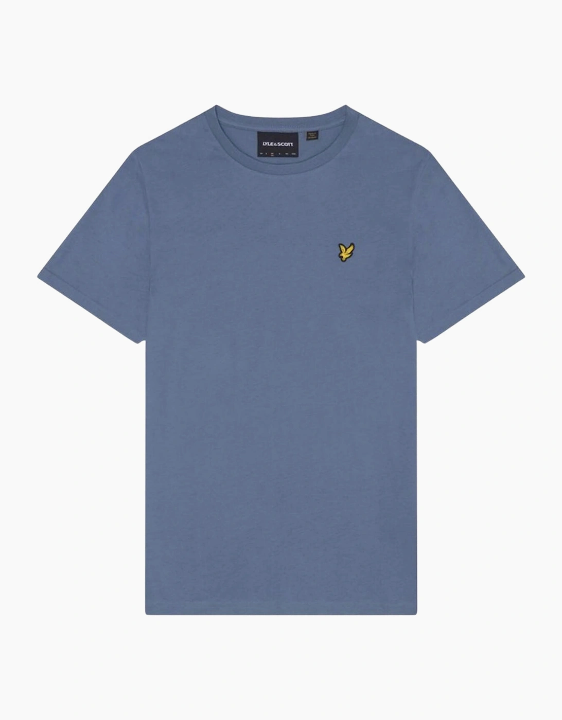 Lyle And Scott Men's Blue Lyle & Scott Branded Chest Logo Mist T-Shirt  36 S