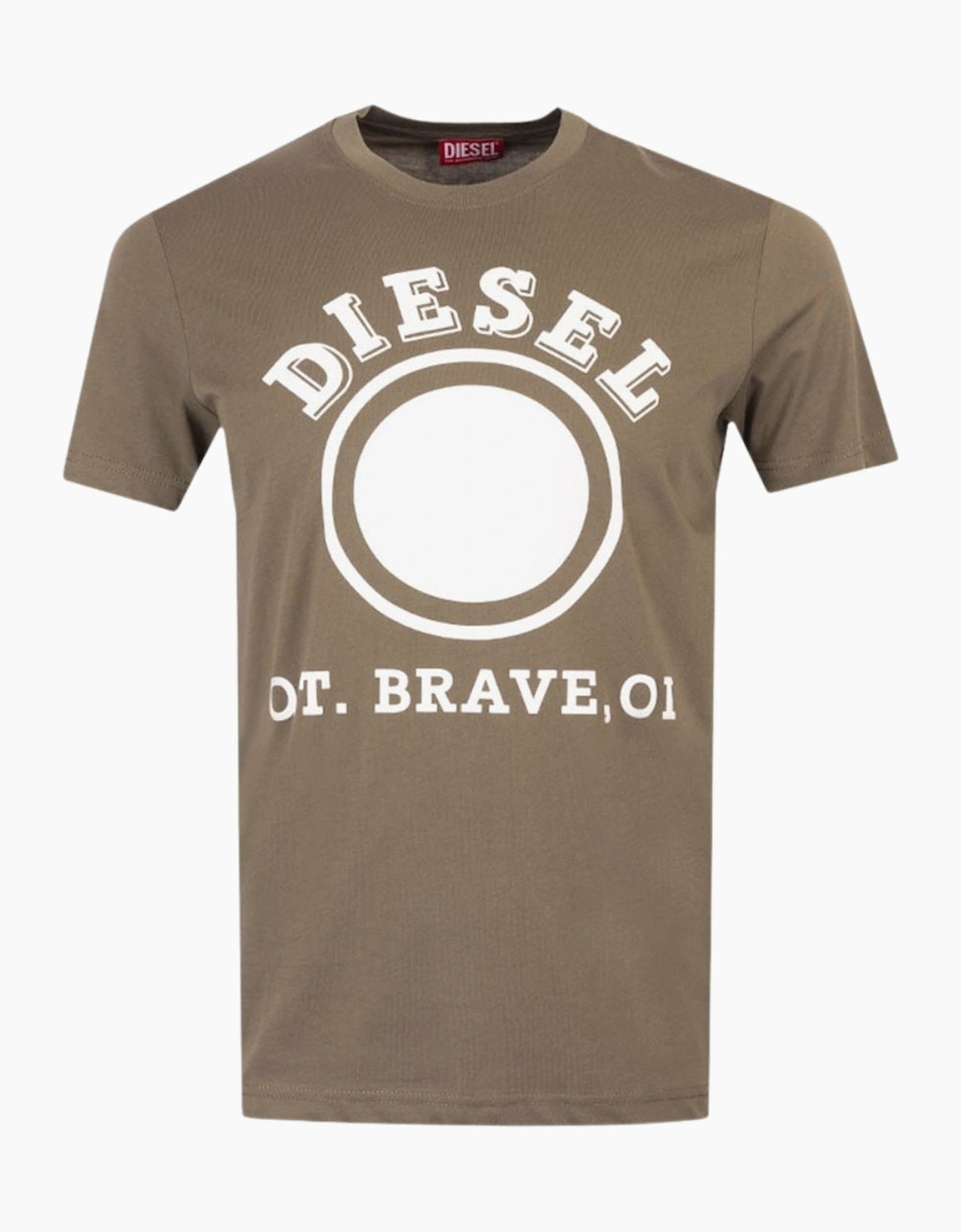 Diesel Men's Diesel 1976 Varsity Logo Ivy Green T-Shirt - Tan