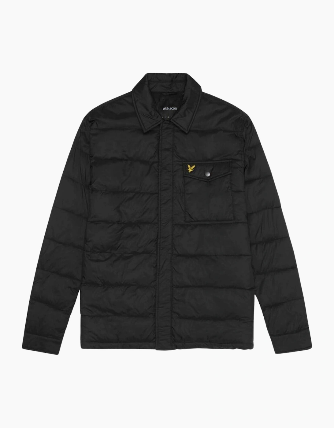 Lyle And Scott Men's Black Lyle & Scott Branded Jet Wadded Collared Jacket - : 42/Regular Xl