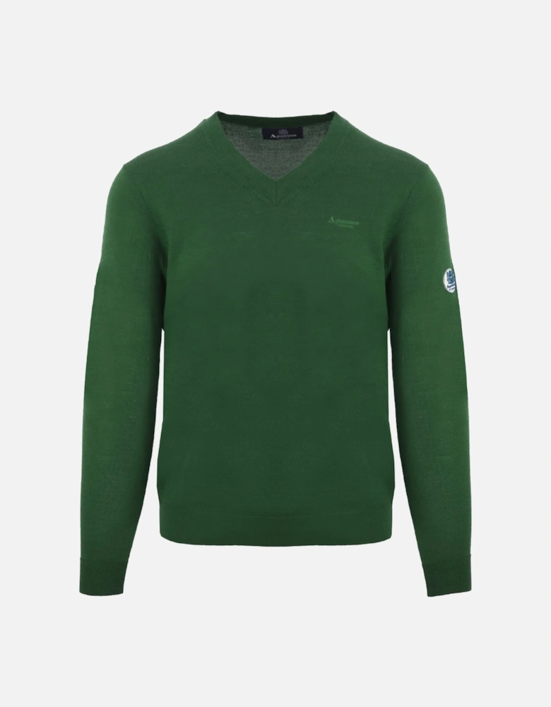 V-Neck Green Pull Over Jumper