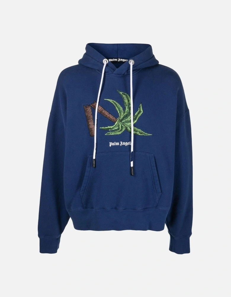 Broken Palm Tree Navy Blue Hoodie